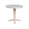 International Concepts 36 in. Solid Wood Round Top Pedestal Table w/12 in. Leaf - 36.1 in.High - Dining Height, Unfinished K-36RXT-23B-36 - alternate 2